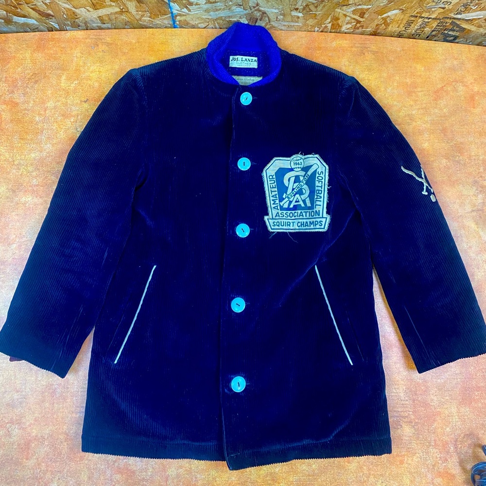 1963 Softball Assoc Wool coat Jos Lanza Burlington